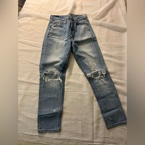 American Eagle distressed “Mom Jeans,” size 2 regular.